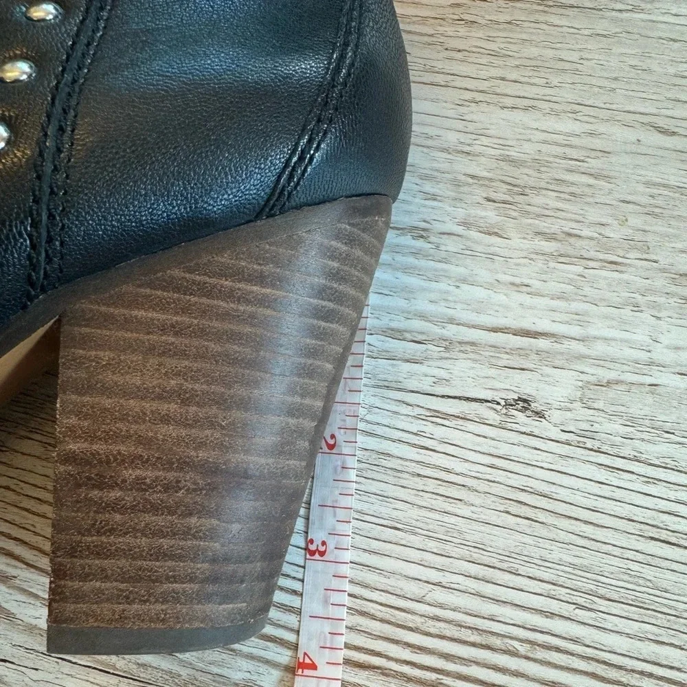Coach Haven Black Leather Booties with Heel size 8 B